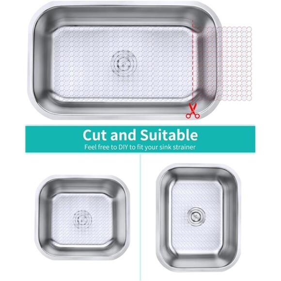 2-Pack Kitchen Sink Mat: PVC Adjustable Sink Protector | Sink liner Pad - Picture 3 of 7